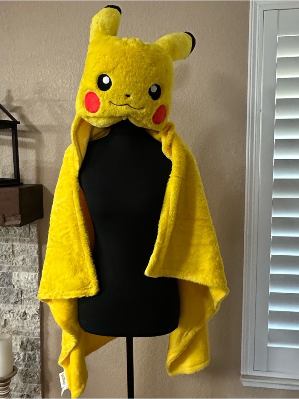 Pokemon pikachu hooded plush blanket wearable soft and cozy character